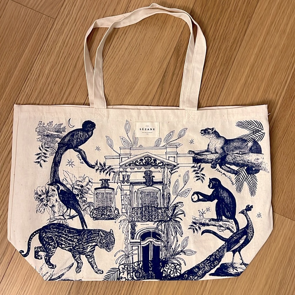 NEW Sezane Canvas Tote Bag